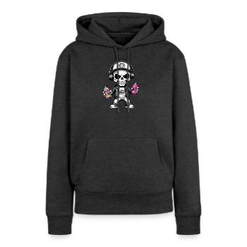 Graffiti Sprayer - Frauen Premium Bio Hoodie - Anthrazit meliert - Vorne - Selfina (174cm)