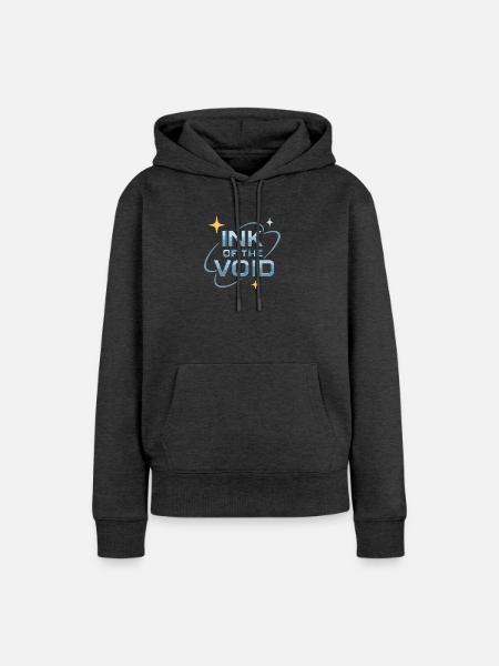 Ink of the Void – Chrome - Frauen Premium Bio Hoodie - Anthrazit meliert