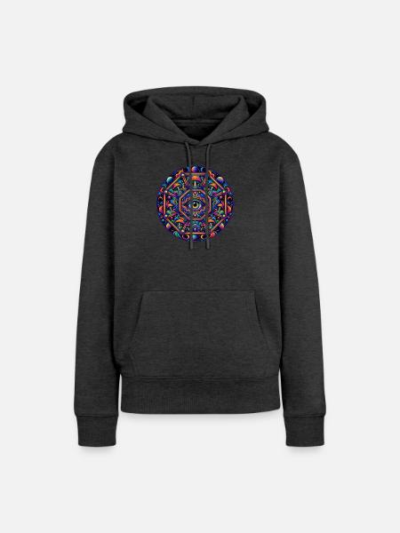 Octagon - Frauen Premium Bio Hoodie - Anthrazit meliert