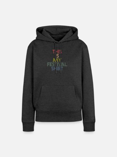 This is my Festival Shirt - Frauen Premium Bio Hoodie - Anthrazit meliert
