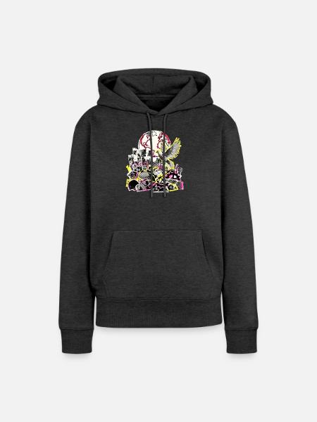 Gegen Krieg Für Frieden - Frauen Premium Bio Hoodie - Anthrazit meliert