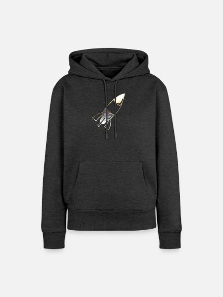 Rakete 15 - Frauen Premium Bio Hoodie - Anthrazit meliert