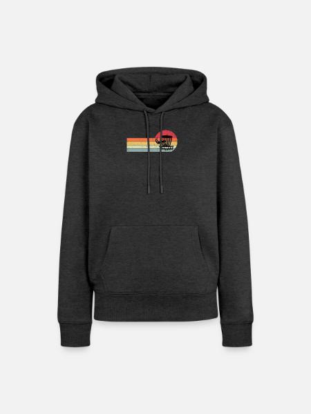 Disc Golf - Frauen Premium Bio Hoodie - Anthrazit meliert