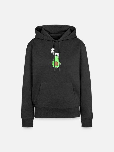Ziegenbock auf Avocado - Frauen Premium Bio Hoodie - Anthrazit meliert