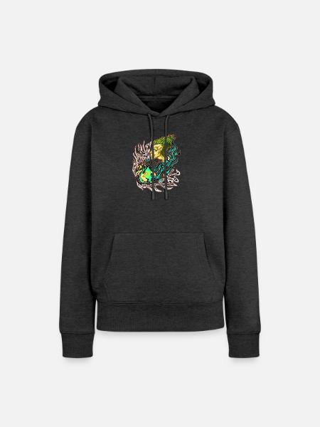 Weiße Magie - Frauen Premium Bio Hoodie - Anthrazit meliert