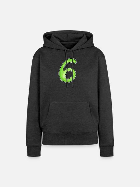 6 grün - Frauen Premium Bio Hoodie - Anthrazit meliert