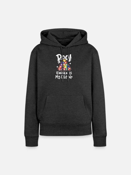 Pool-Billard-Spieler - Frauen Premium Bio Hoodie - Anthrazit meliert