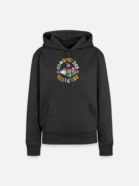 Mitarbeiterin der Cafeteria - Frauen Premium Bio Hoodie - Anthrazit meliert