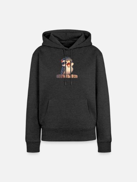 Spechte Specht - Frauen Premium Bio Hoodie - Anthrazit meliert