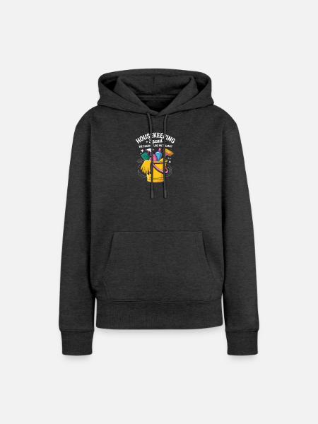 Lustiges Putzen Design - Frauen Premium Bio Hoodie - Anthrazit meliert