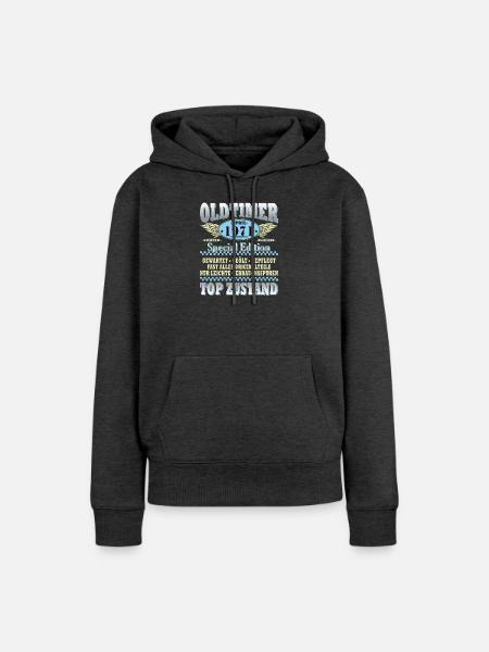 Oldtimer April 1971 Special Edition - Frauen Premium Bio Hoodie - Anthrazit meliert