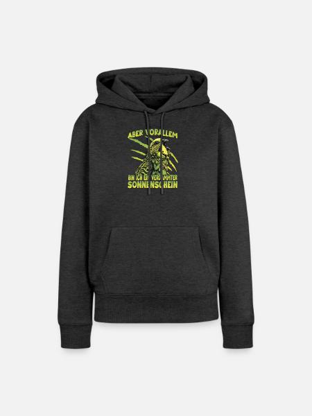 Budgie Wellensittich Australischer Sittich Budgie - Frauen Premium Bio Hoodie - Anthrazit meliert