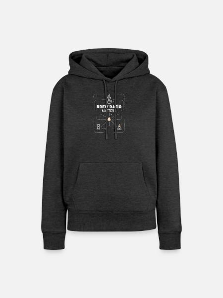 Brew Ratio Matters Espresso Ritual - Frauen Premium Bio Hoodie - Anthrazit meliert