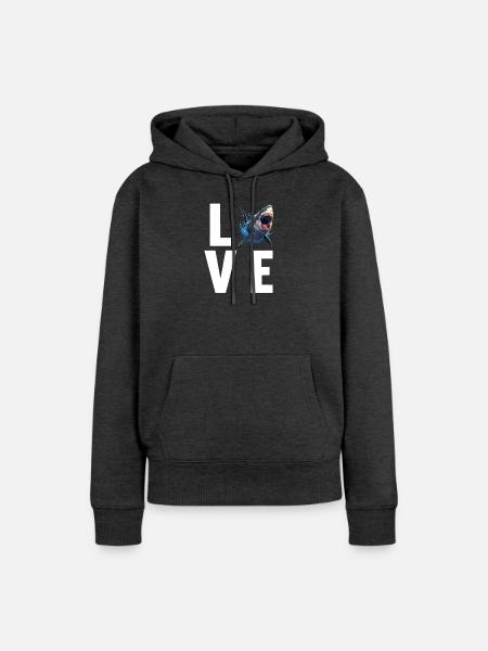Haie Hai - Frauen Premium Bio Hoodie - Anthrazit meliert