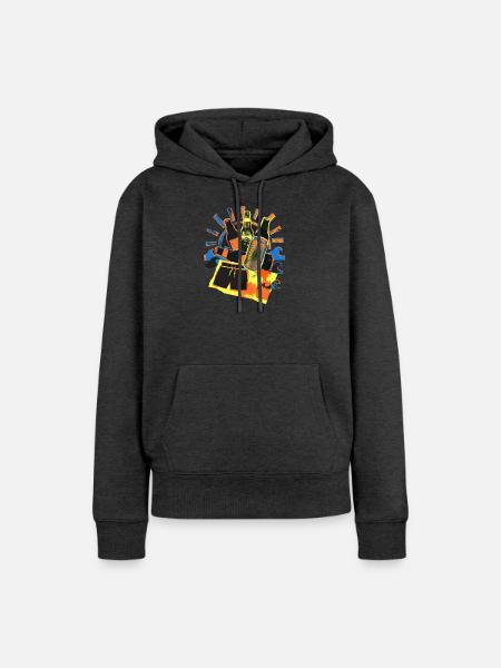 Bier Sommer Sonne - Frauen Premium Bio Hoodie - Anthrazit meliert