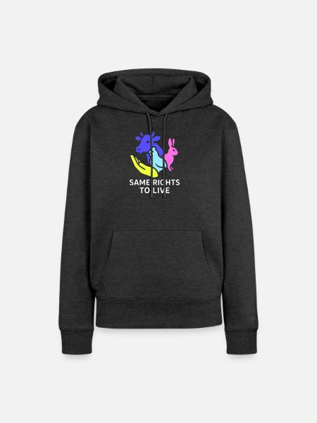 same rights to live - Frauen Premium Bio Hoodie - Anthrazit meliert