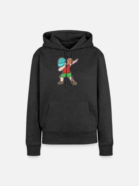 Padelspiel Padel Statement Schläger Training - Frauen Premium Bio Hoodie - Anthrazit meliert