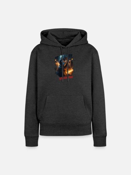 DEVILISH NIGHT - Frauen Premium Bio Hoodie - Anthrazit meliert