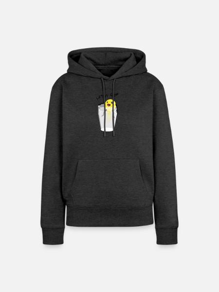 Let-it-flow - Frauen Premium Bio Hoodie - Anthrazit meliert