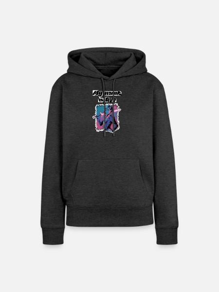 Mein Name ist Ava 2026 - Frauen Premium Bio Hoodie - Anthrazit meliert