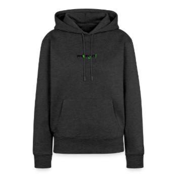 yes we can vegan - Frauen Premium Bio Hoodie - Anthrazit meliert - Vorne - Selfina (174cm)
