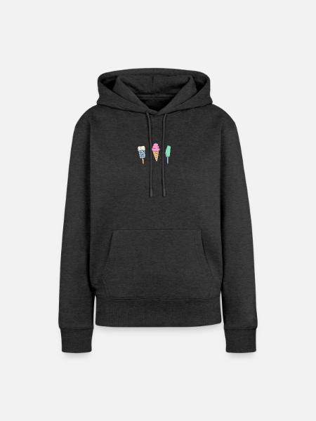 Süßes Eis - Frauen Premium Bio Hoodie - Anthrazit meliert