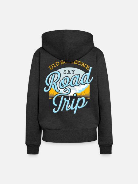 Road Trip - Frauen Premium Bio Hoodie - Anthrazit meliert