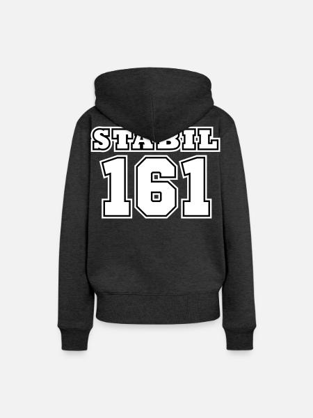STABIL 161 - FOOTBALL - Frauen Premium Bio Hoodie - Anthrazit meliert