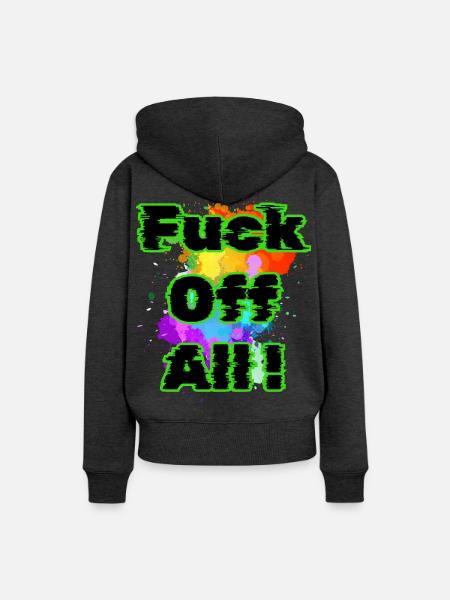 Verpiss dich alle - Frauen Premium Bio Hoodie - Anthrazit meliert