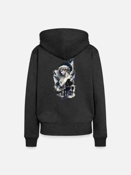 Ästhetische Klavierkunst - Frauen Premium Bio Hoodie - Anthrazit meliert