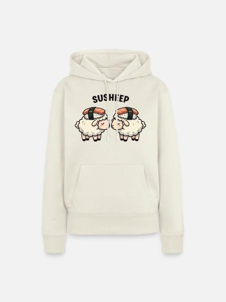 Susheep - Frauen Premium Bio Hoodie - Naturweiß