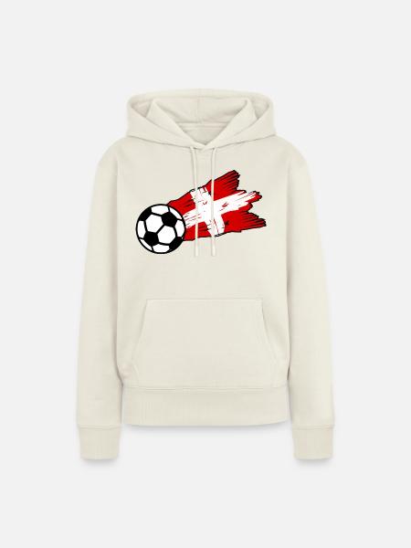 Schweizer Fußballflagge Kunst - Frauen Premium Bio Hoodie - Naturweiß