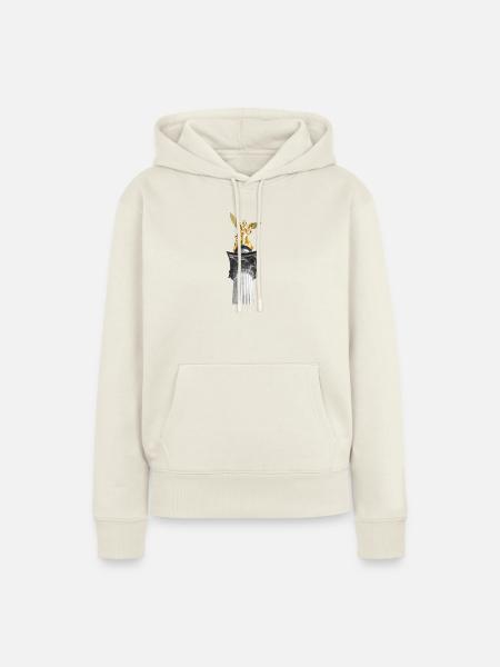 Friedensengel - Frauen Premium Bio Hoodie - Naturweiß