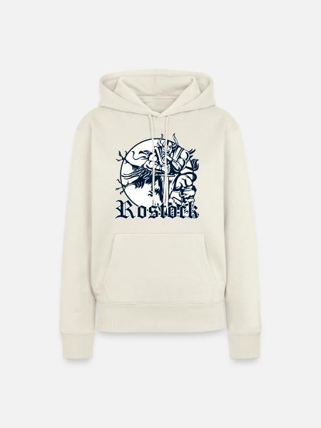 Rostock - Frauen Premium Bio Hoodie - Naturweiß