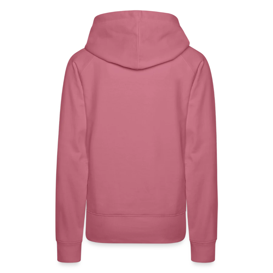 Salt Harbour badge on a women’s premium organic hoodie, mauve, back