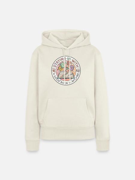 Bücher - Frauen Premium Bio Hoodie - Naturweiß