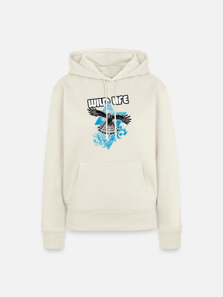 Free Eagle und Chart - Frauen Premium Bio Hoodie - Naturweiß