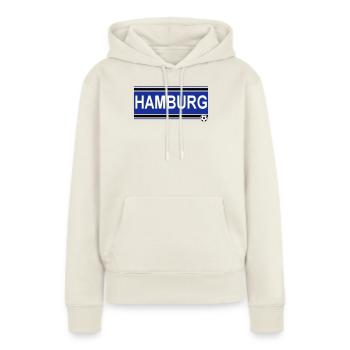 Hamburg , Tradition , Hamburg Fussball Fan (25) - Frauen Premium Bio Hoodie - Naturweiß - Vorne - Selfina (174cm)