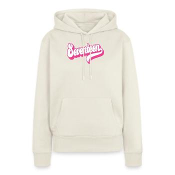 Siebzehn 17. Geburtstag für Mädchen 17 Jahre alt - Frauen Premium Bio Hoodie - Naturweiß - Vorne - Selfina (174cm)