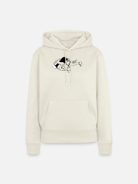 Ringer - Frauen Premium Bio Hoodie - Naturweiß