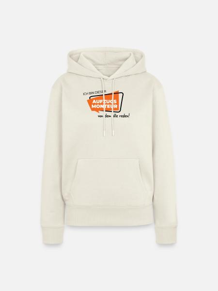 Aufzugsmonteur - Frauen Premium Bio Hoodie - Naturweiß