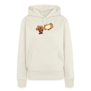 Tempête de feu mariachi - Sweat à capuche Premium bio Femme - blanc cassé - Devant - Selfina (174cm)