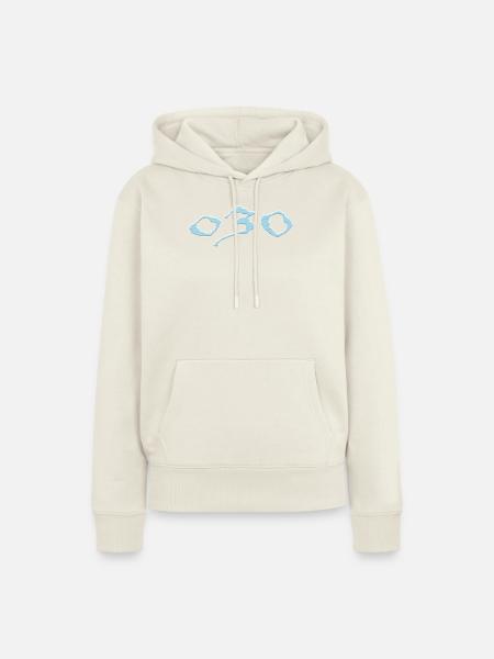 030 Exklusiv - Frauen Premium Bio Hoodie - Naturweiß
