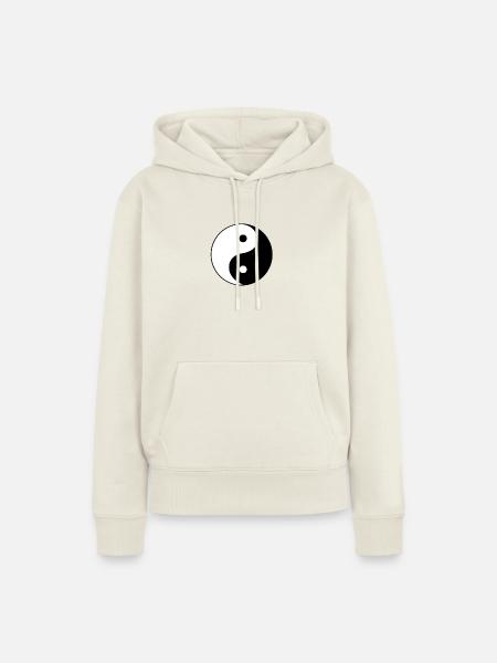 yin yang - Frauen Premium Bio Hoodie - Naturweiß