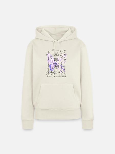 Heilung Genesung gesund werden - Frauen Premium Bio Hoodie - Naturweiß