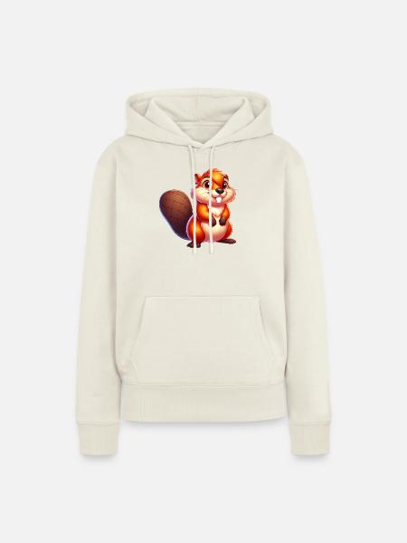 Bieber - Frauen Premium Bio Hoodie - Naturweiß