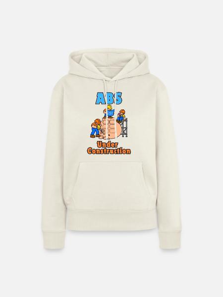ABS im Bau - Frauen Premium Bio Hoodie - Naturweiß