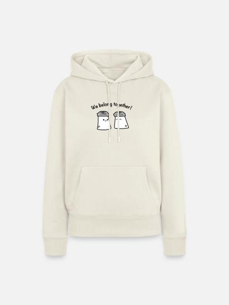 Liebe Beziehung Salz Pfeffer - Frauen Premium Bio Hoodie - Naturweiß