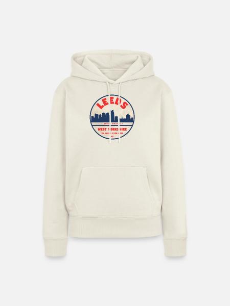 Leeds West Yorkshire Emblem - Frauen Premium Bio Hoodie - Naturweiß