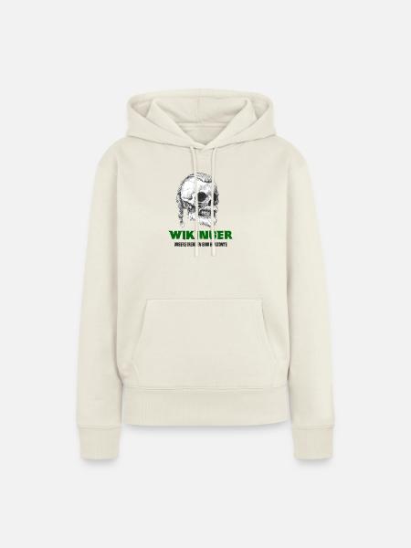 Wikinger Totenkopf Design - Frauen Premium Bio Hoodie - Naturweiß